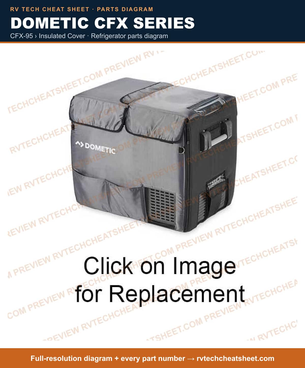 Dometic Cfx Series cfx-95 › insulated cover — parts list sheet