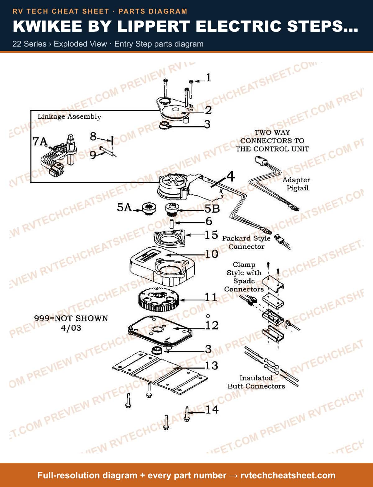 Kwikee by Lippert Electric Steps Double Step 22 series › exploded view — exploded parts diagram 1 of 3