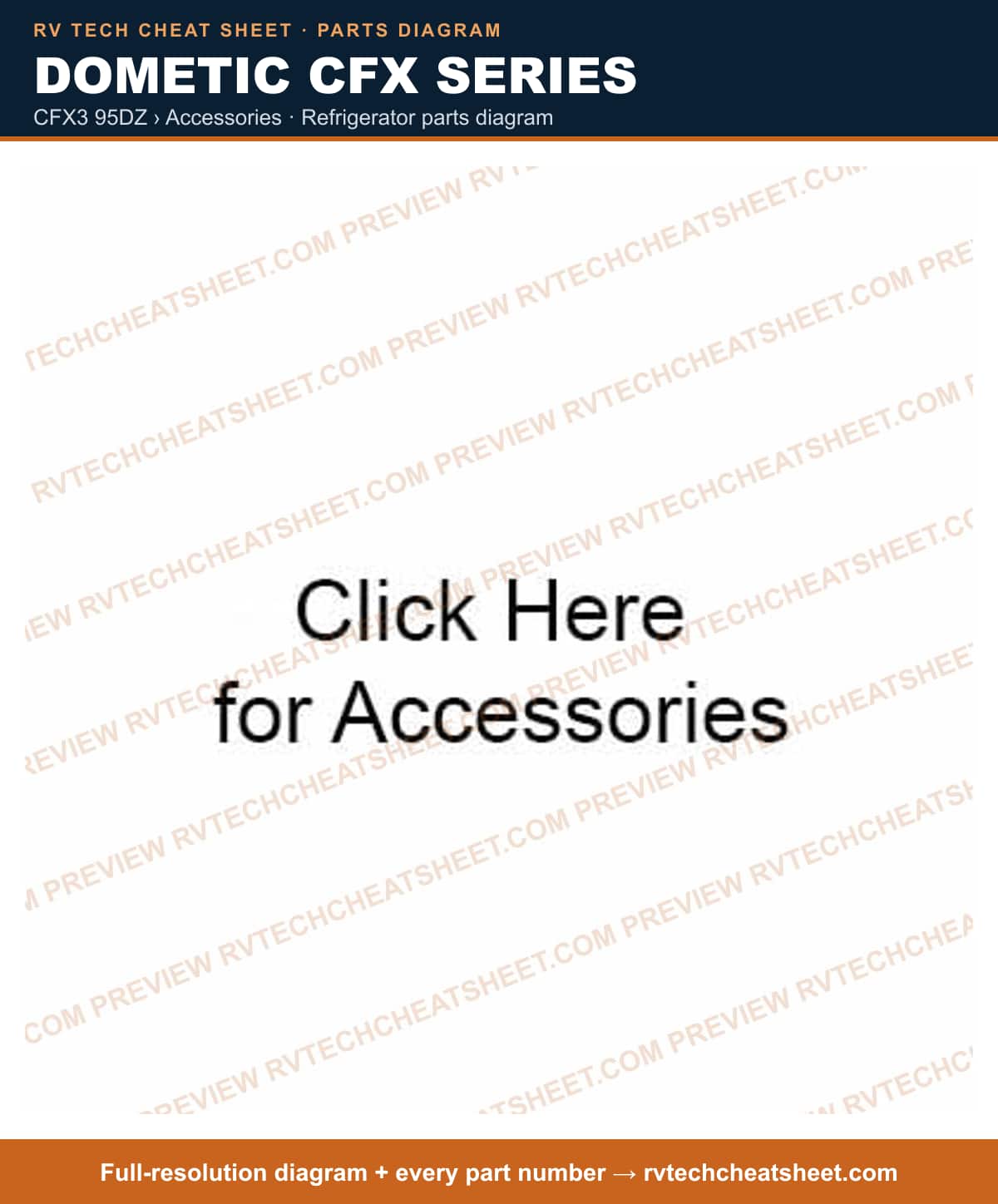 Dometic Cfx Series cfx3 95dz › accessories — parts list sheet
