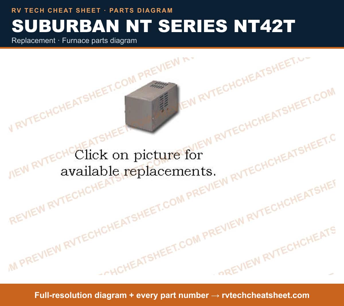Suburban Nt Series NT42T replacement — exploded parts diagram 1 of 2