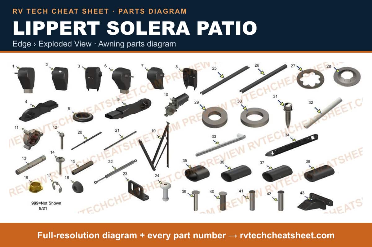 Lippert Solera Patio edge › exploded view — exploded parts diagram