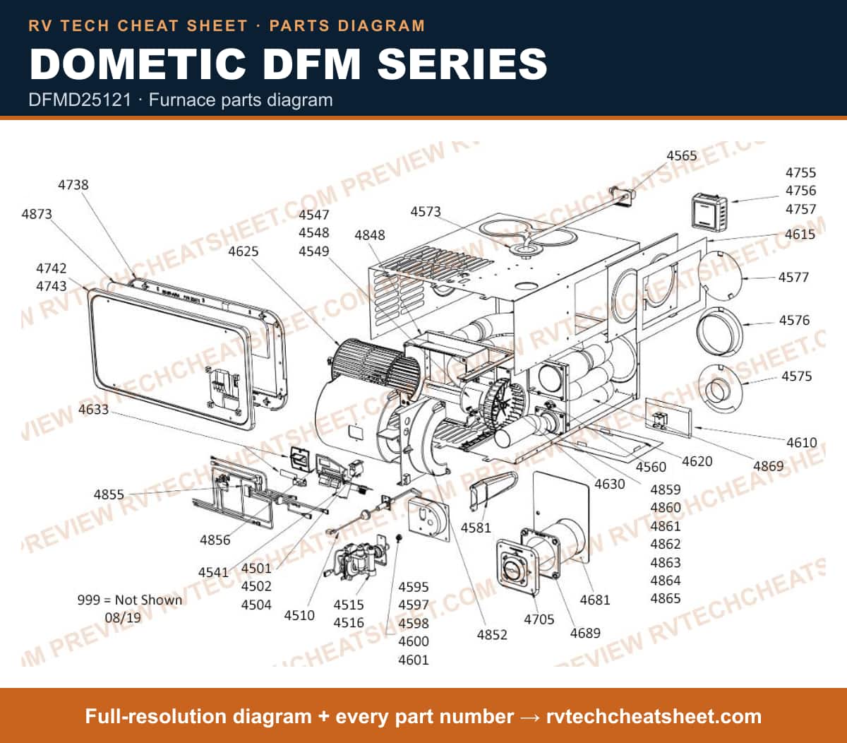 Dometic Dfm Series dfmd25121 — exploded parts diagram 4 of 4