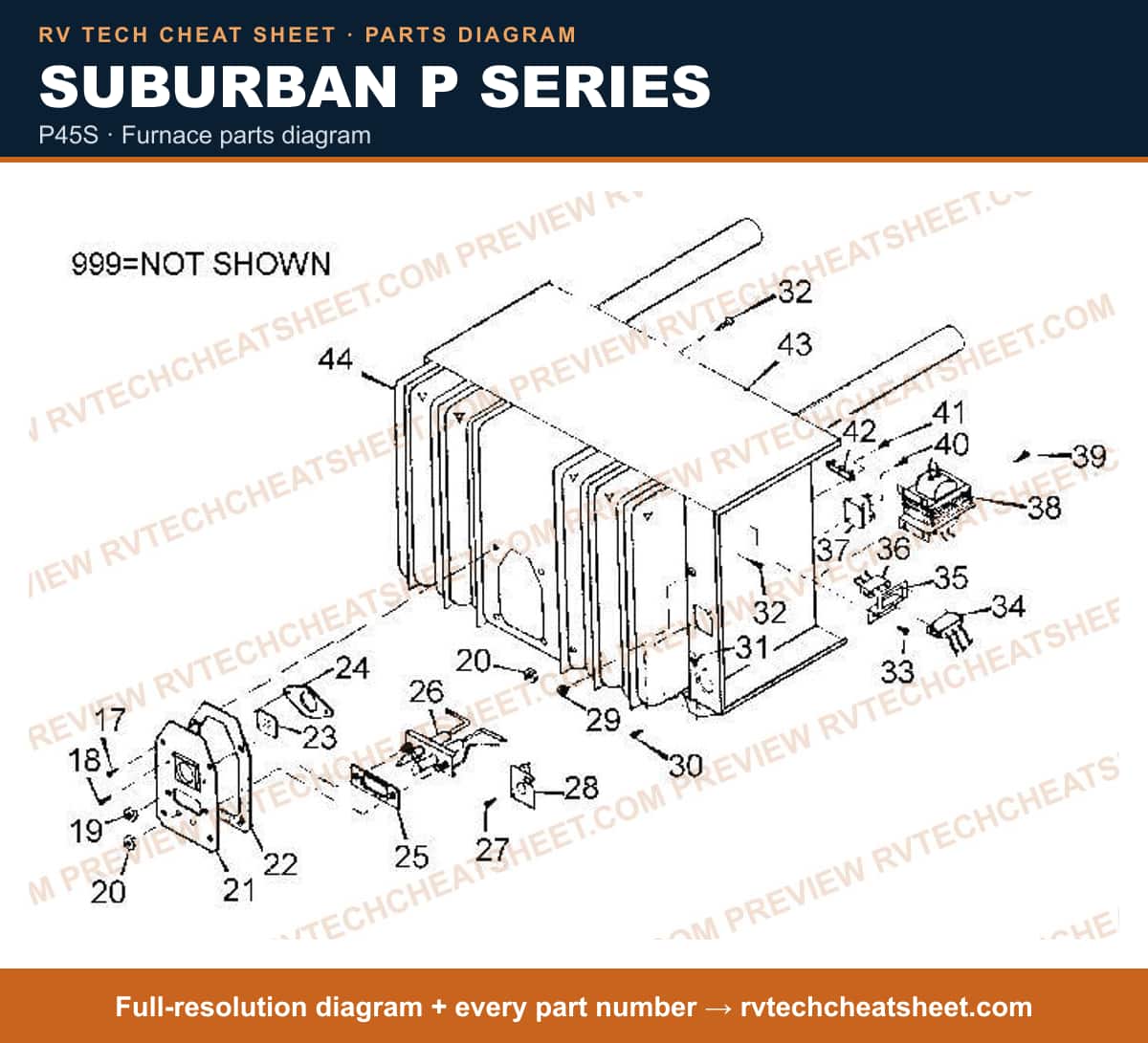 Suburban P Series p45s — exploded parts diagram 2 of 5