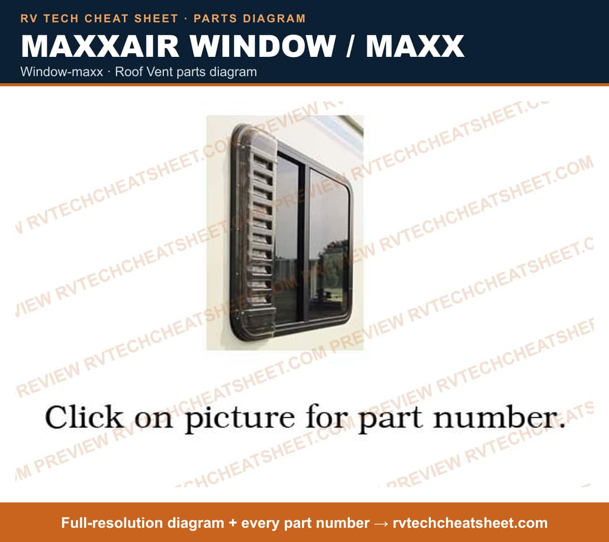 MaxxAir Window / Maxx window-maxx — exploded parts diagram