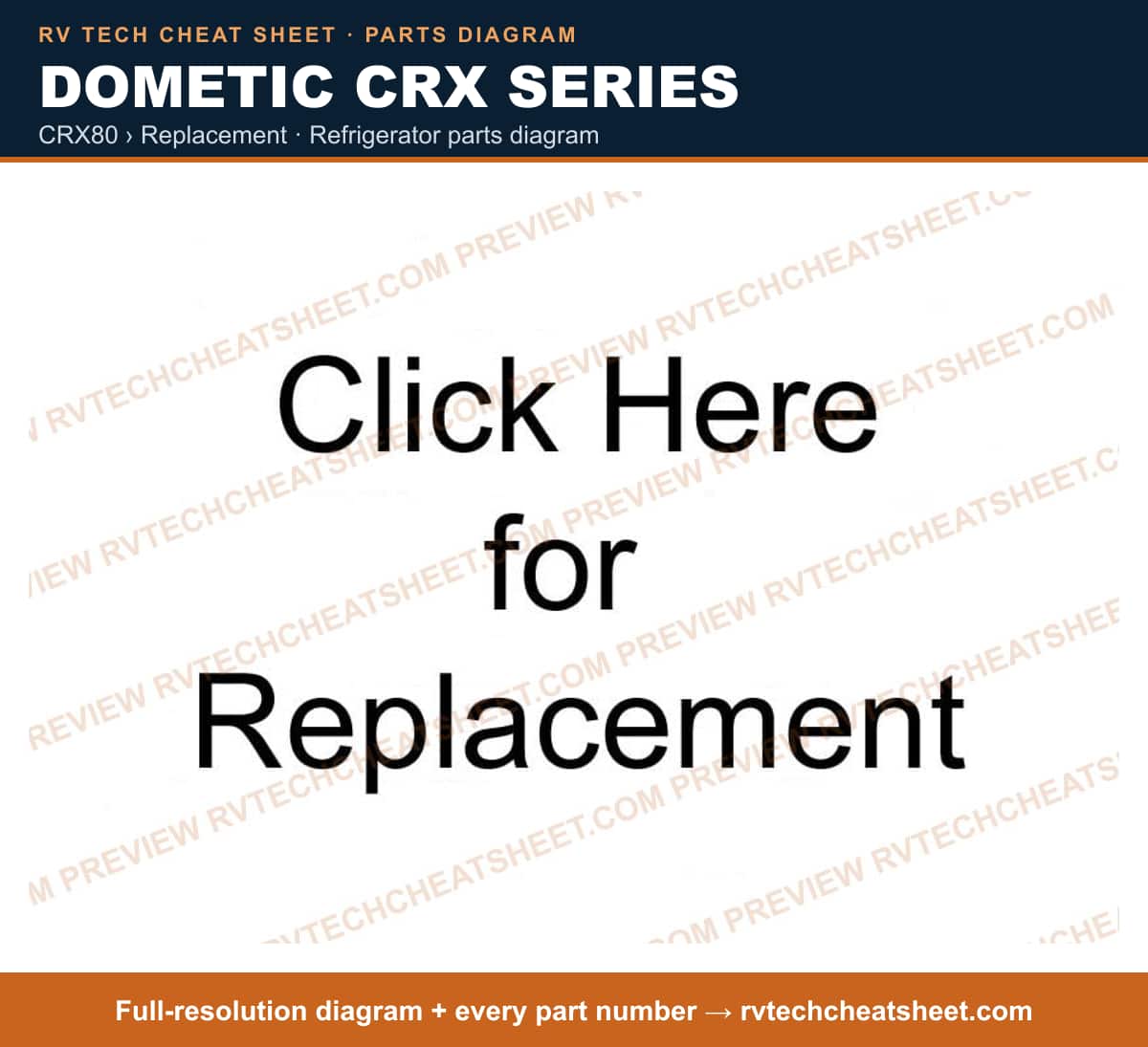 Dometic Crx Series crx80 › replacement — parts list sheet