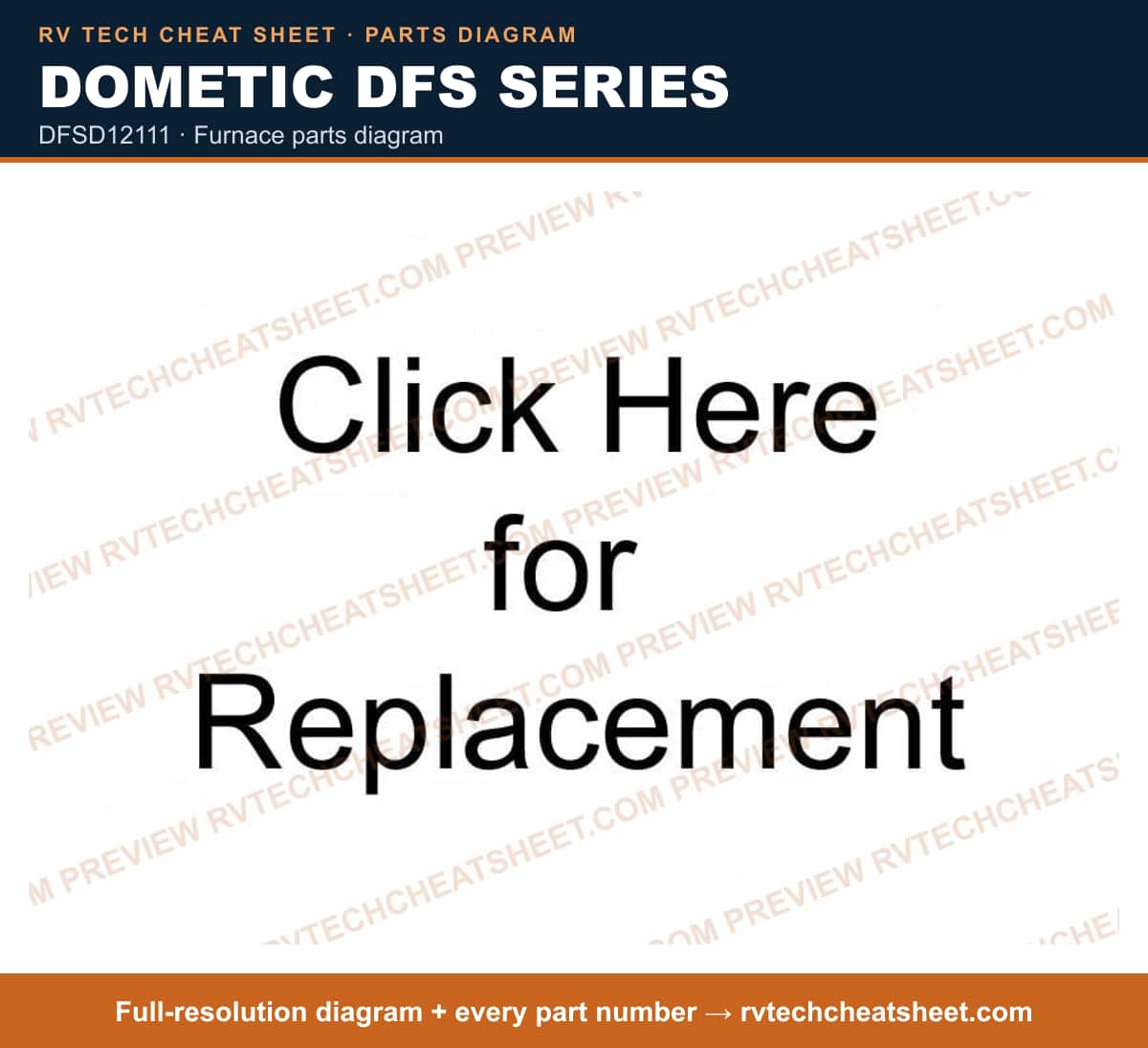 Dometic Dfs Series dfsd12111 — exploded parts diagram 1 of 4
