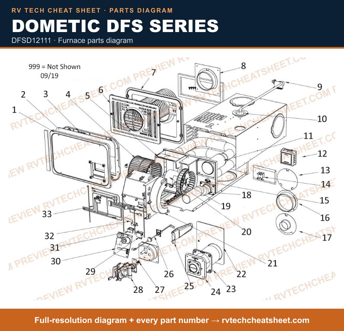 Dometic Dfs Series dfsd12111 — exploded parts diagram 4 of 4