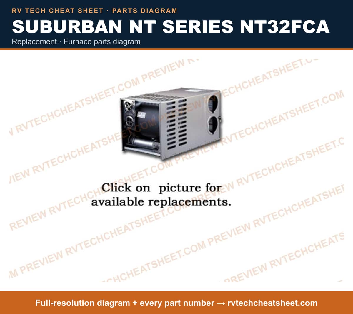 Suburban Nt Series NT32FCA replacement — exploded parts diagram 2 of 2