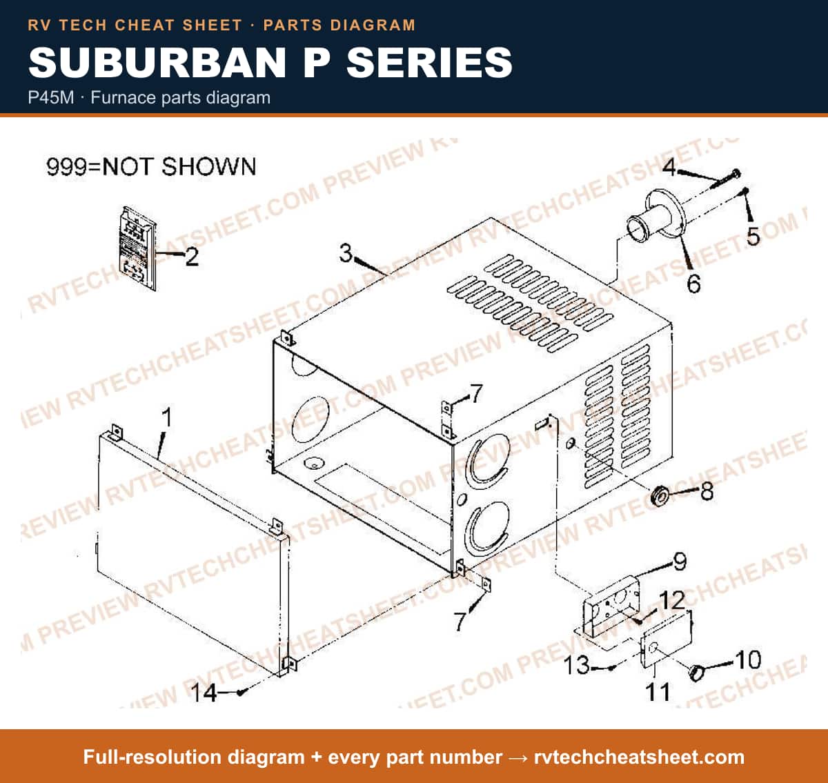 Suburban P Series p45m — exploded parts diagram 2 of 4