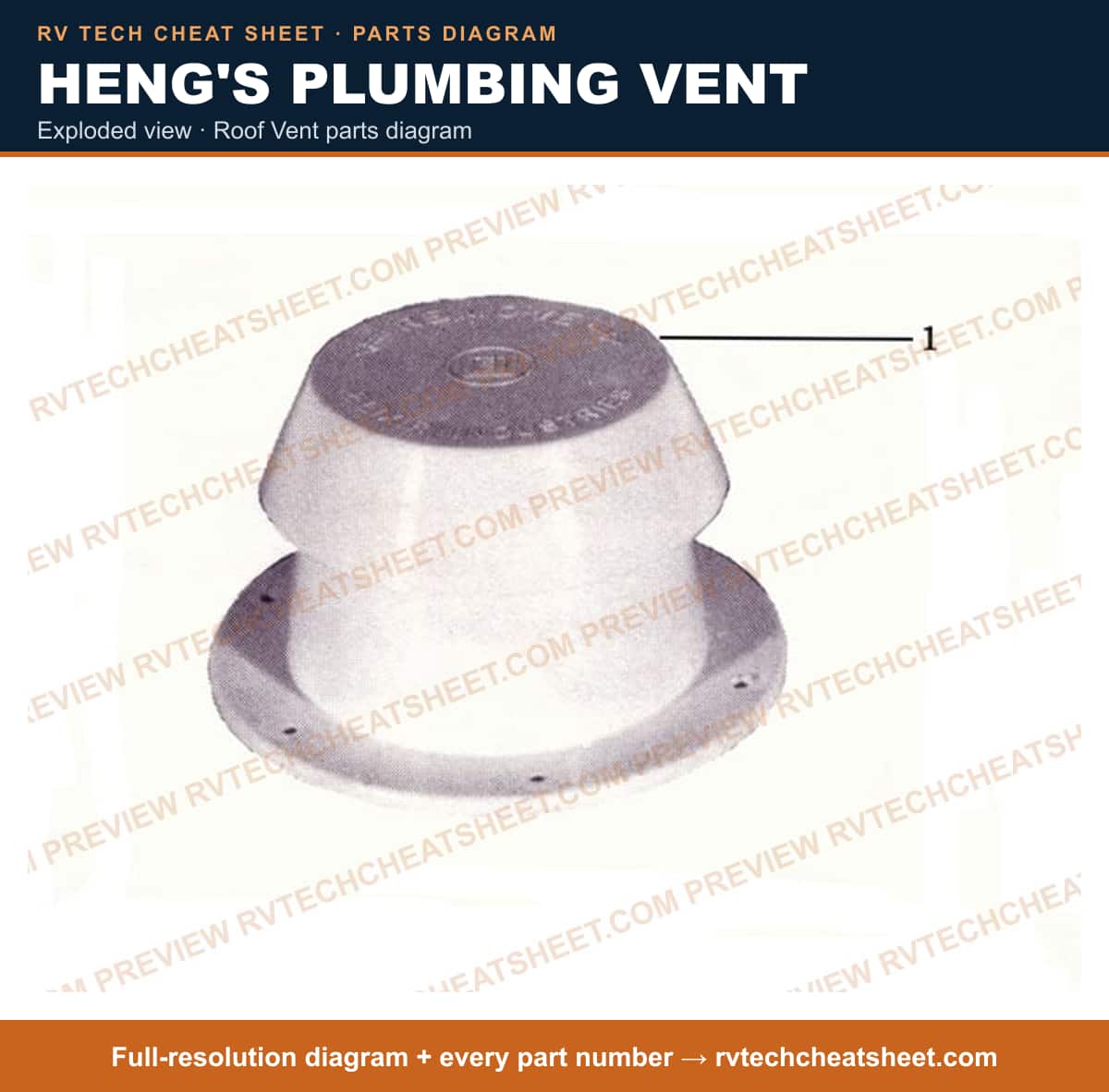 Heng's Plumbing Vent exploded view — exploded parts diagram