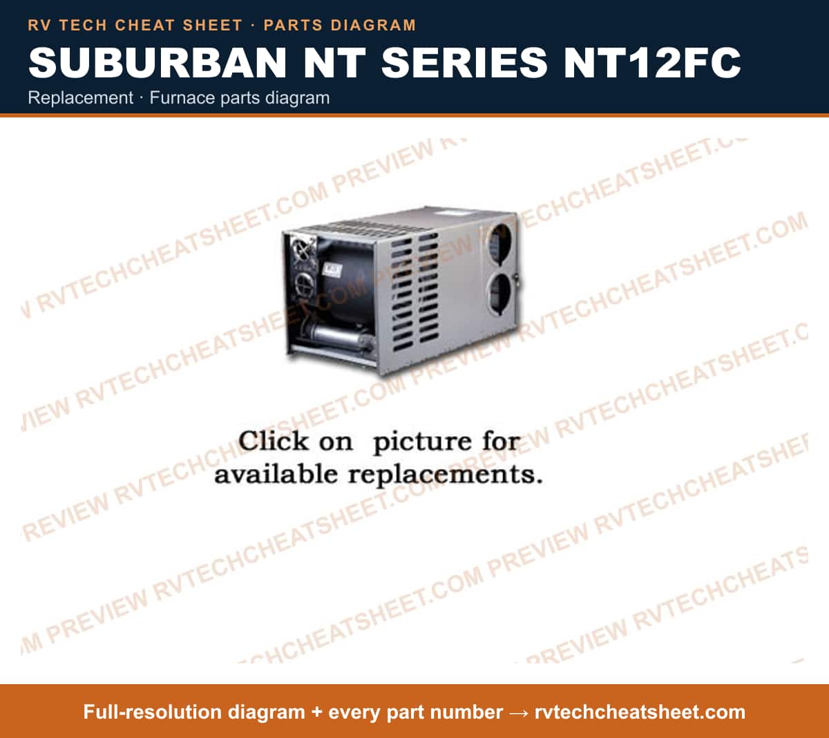 Suburban Nt Series NT12FC replacement — exploded parts diagram 4 of 4