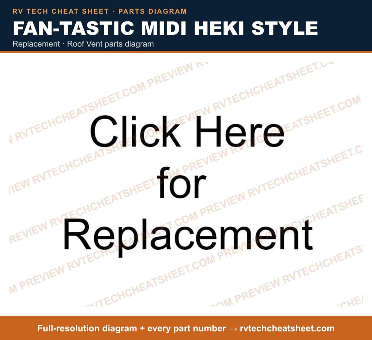 Fan-Tastic Midi Heki Style replacement — exploded parts diagram 2 of 3