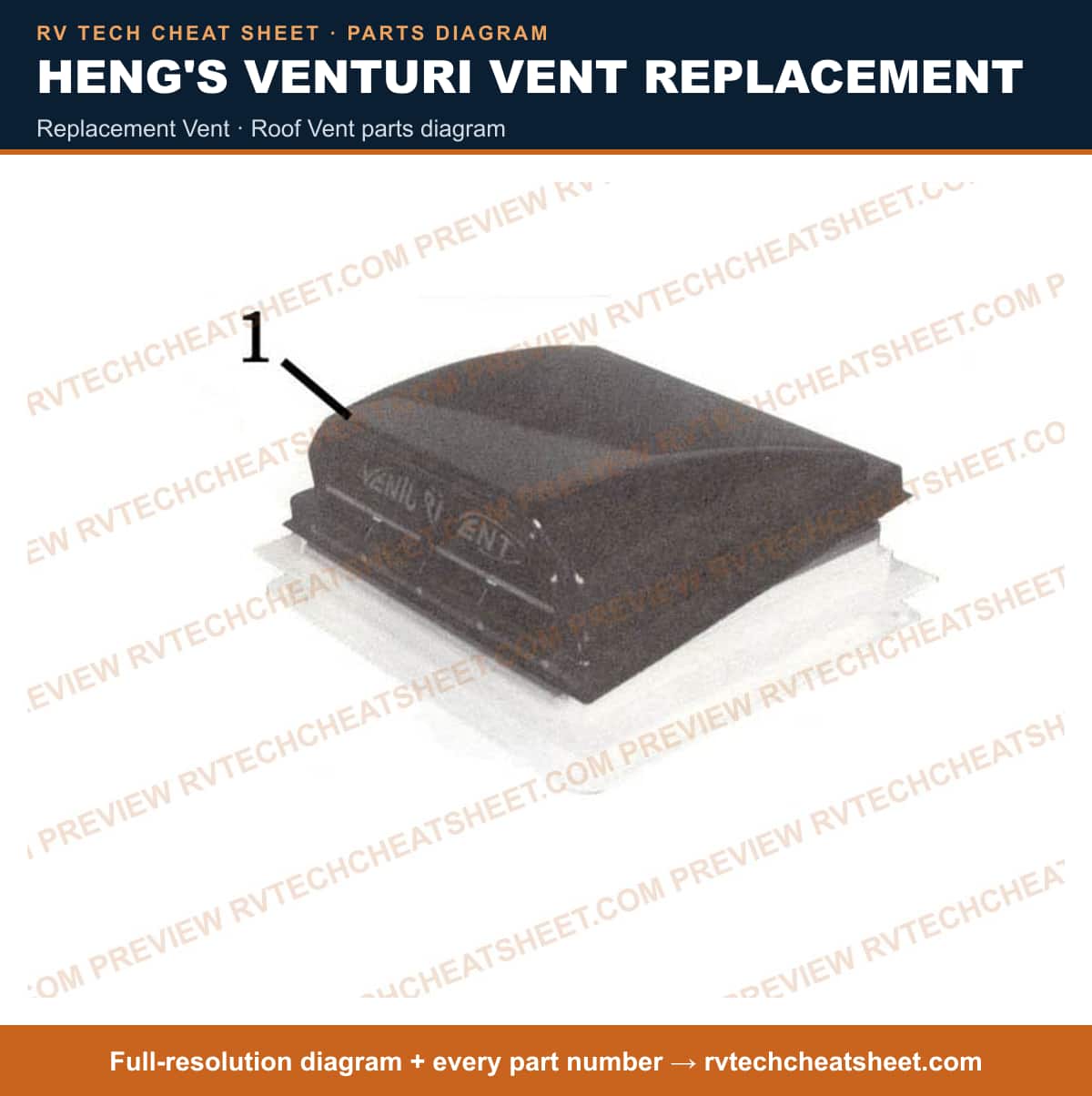 Heng's Venturi Vent Replacement replacement vent — parts list sheet 3 of 3