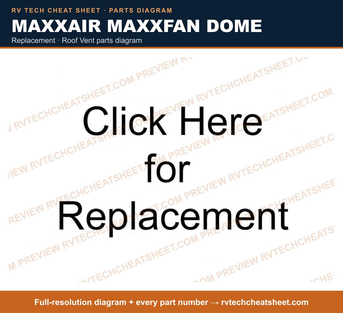 MaxxAir Maxxfan Dome replacement — exploded parts diagram 3 of 4