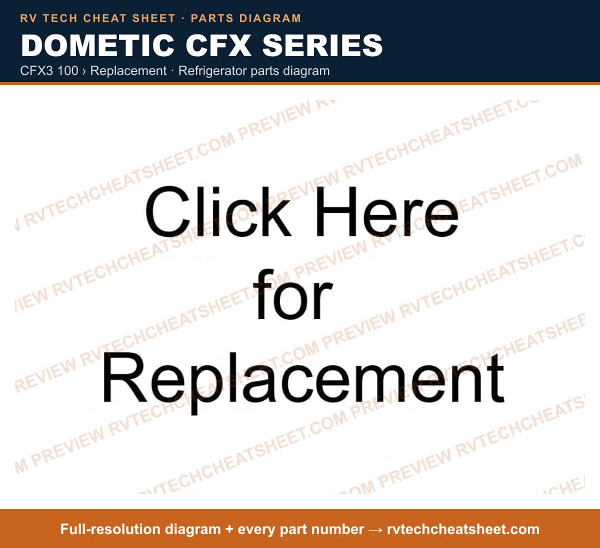 Dometic Cfx Series cfx3 100 › replacement — parts list sheet