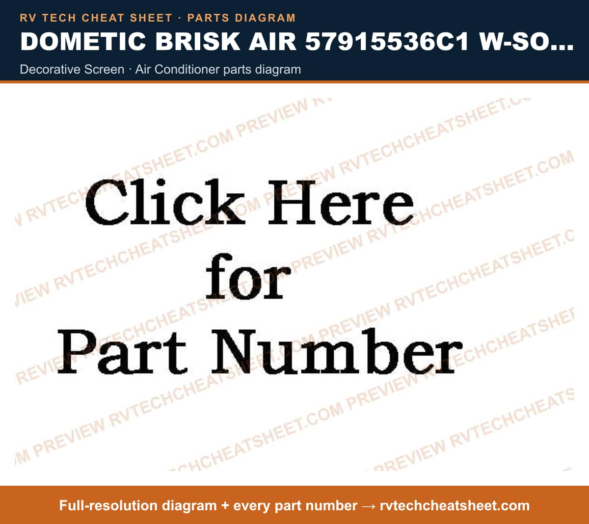 Dometic Brisk Air 57915536C1 W-solar Panels decorative screen — parts list sheet