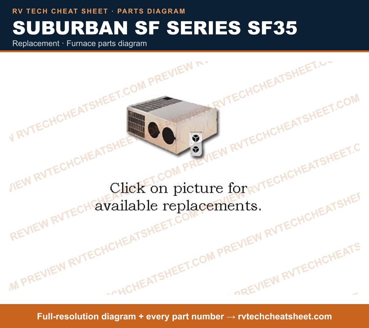 Suburban Sf Series SF35 replacement — exploded parts diagram 1 of 2