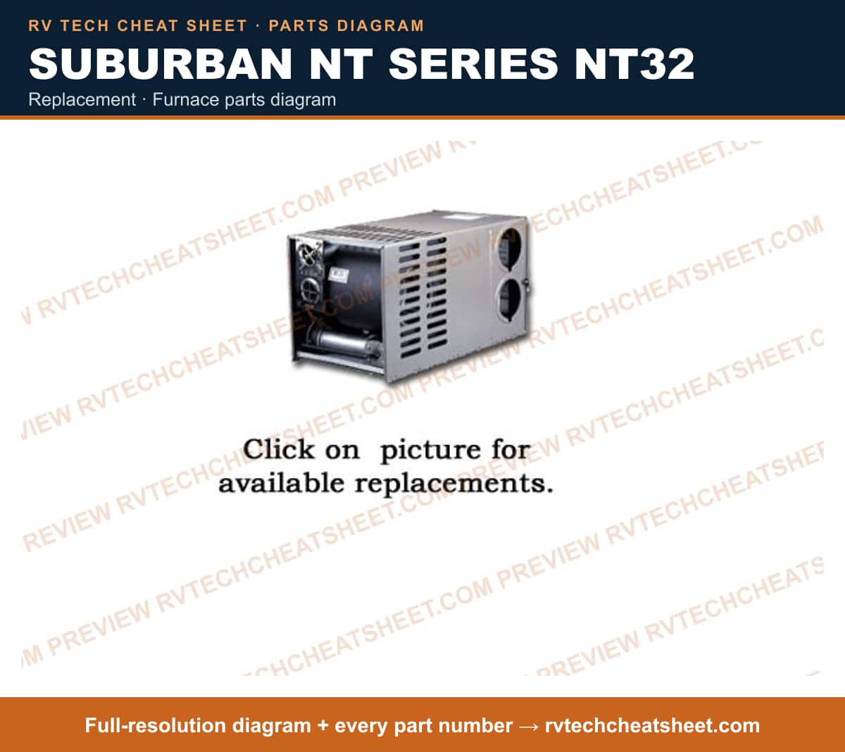 Suburban Nt Series NT32 replacement — exploded parts diagram 1 of 2