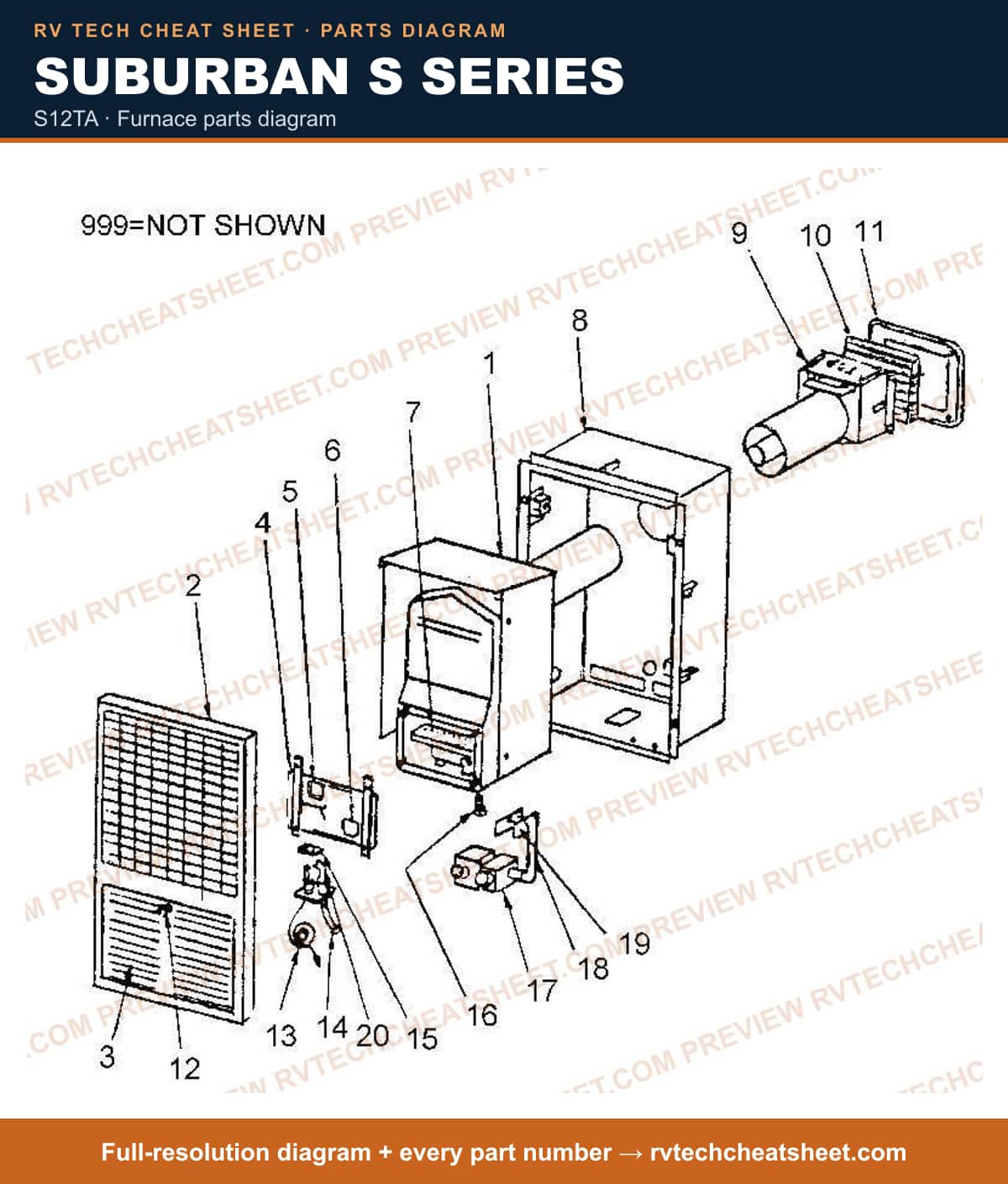 Suburban S Series s12ta — exploded parts diagram