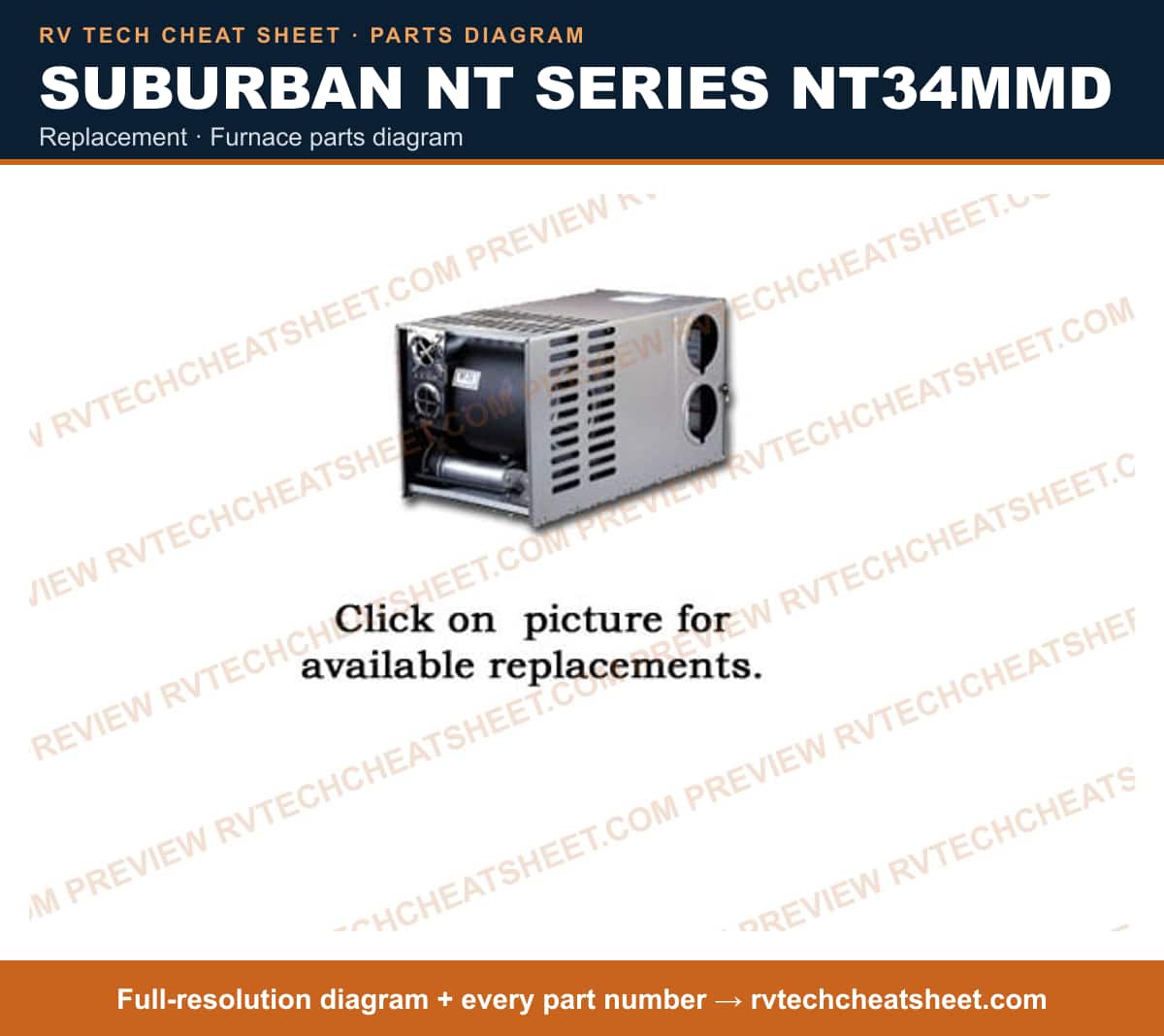 Suburban Nt Series NT34MMD replacement — exploded parts diagram 1 of 2