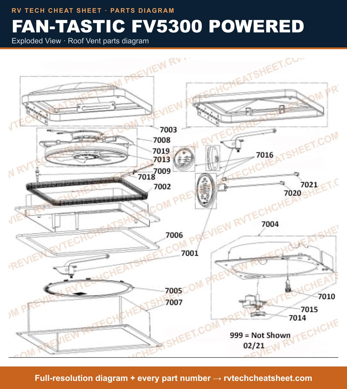 Fan-Tastic FV5300 Powered exploded view — exploded parts diagram 3 of 3