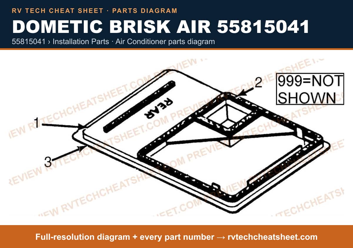 Dometic Brisk Air 55815041 55815041 › installation parts — exploded parts diagram