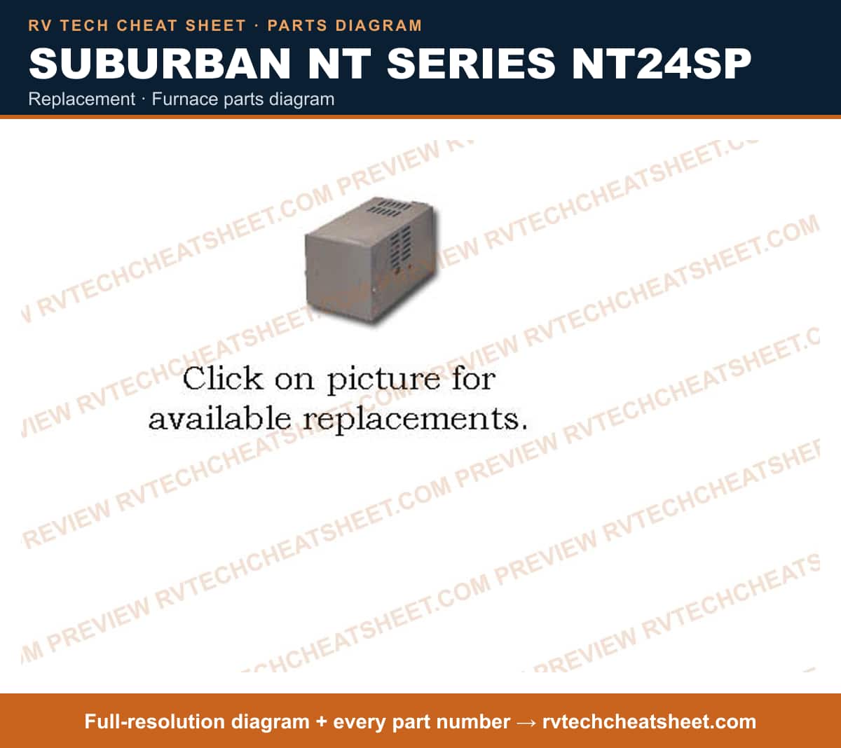 Suburban Nt Series NT24SP replacement — exploded parts diagram 2 of 2