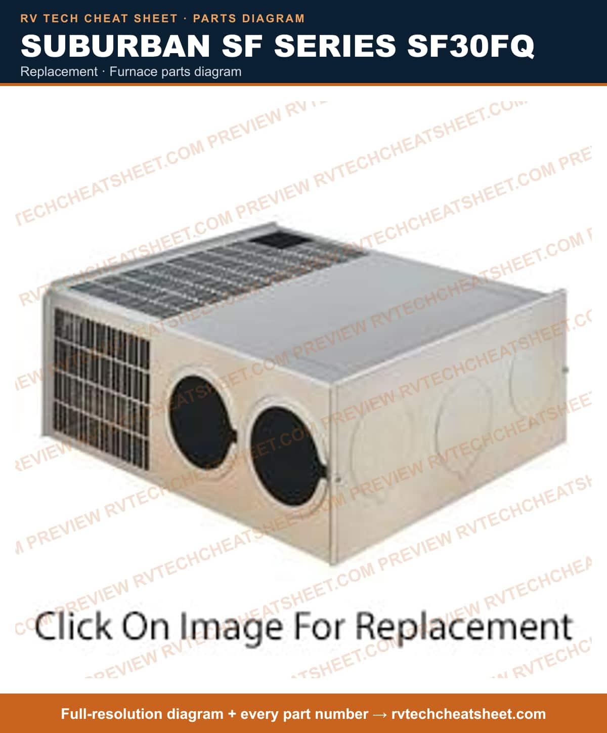Suburban Sf Series SF30FQ replacement — exploded parts diagram 2 of 2
