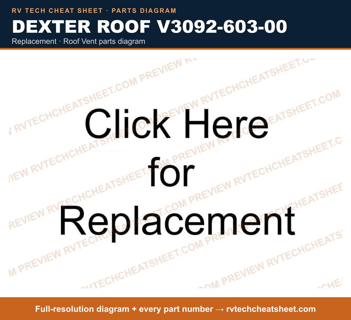Dexter Roof V3092-603-00 replacement — parts list sheet 3 of 3