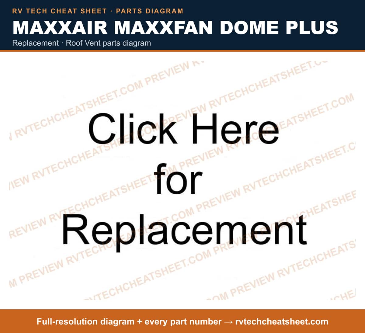 MaxxAir Maxxfan Dome Plus replacement — exploded parts diagram 4 of 4