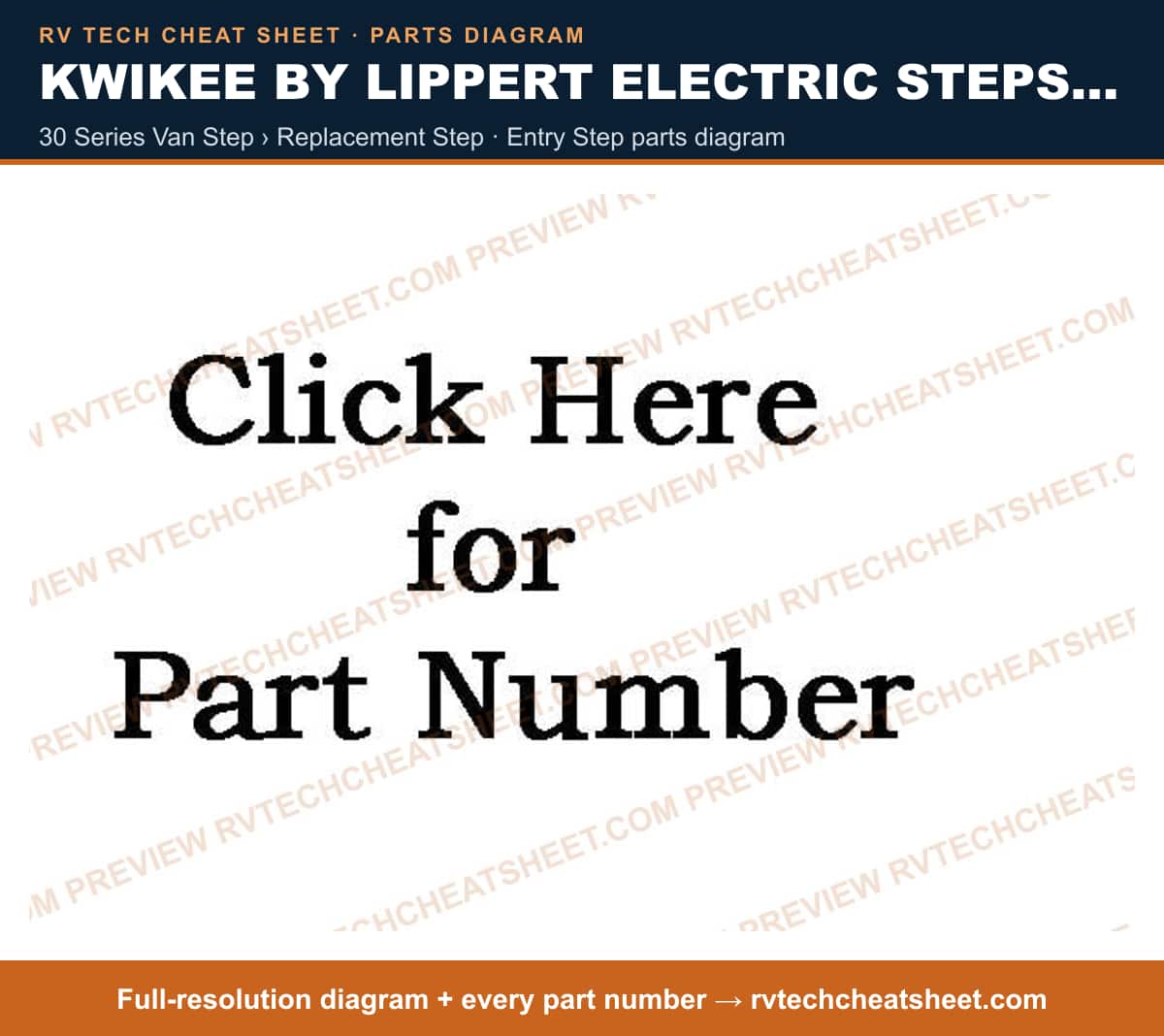 Kwikee by Lippert Electric Steps Single Step 30 series van step › replacement step — exploded parts diagram 2 of 3