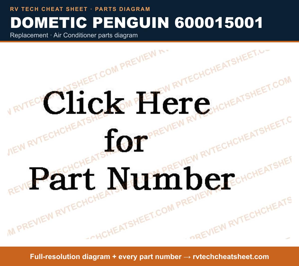 Dometic Penguin 600015001 replacement — parts list sheet 2 of 2