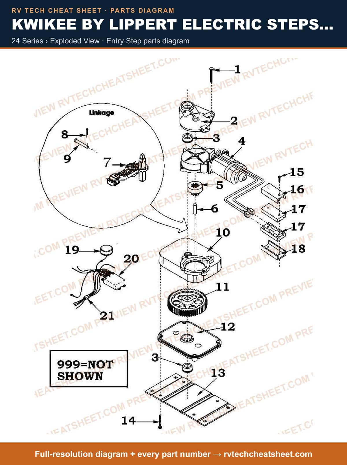 Kwikee by Lippert Electric Steps Triple Step 24 series › exploded view — exploded parts diagram 3 of 3