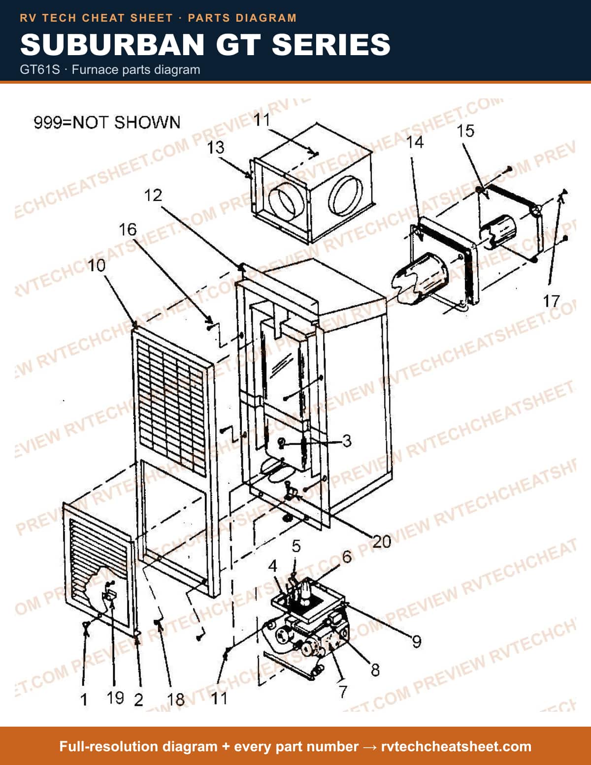 Suburban Gt Series gt61s — exploded parts diagram