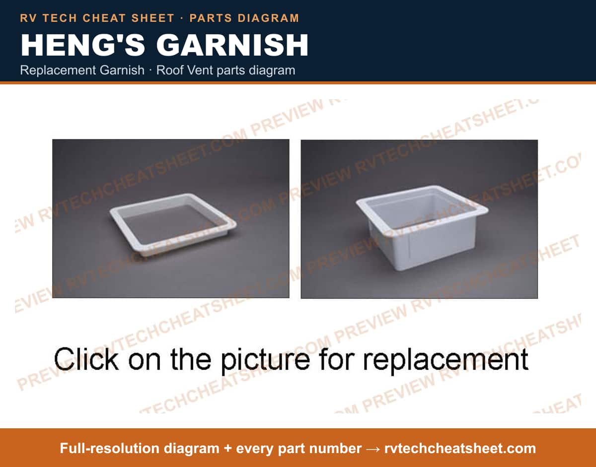 Heng's Garnish replacement garnish — exploded parts diagram 3 of 3