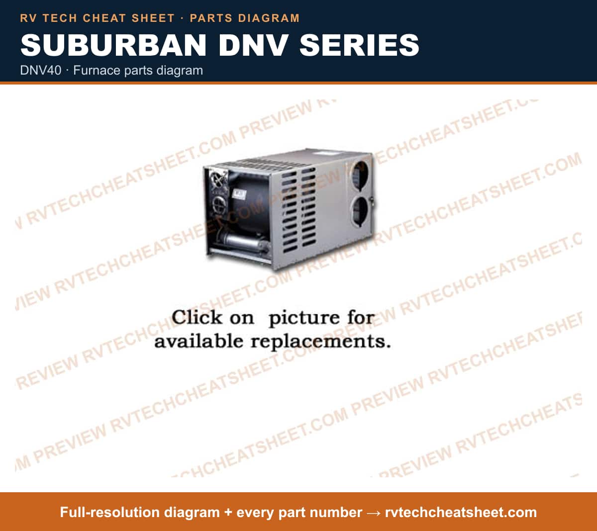 Suburban Dnv Series dnv40 — exploded parts diagram
