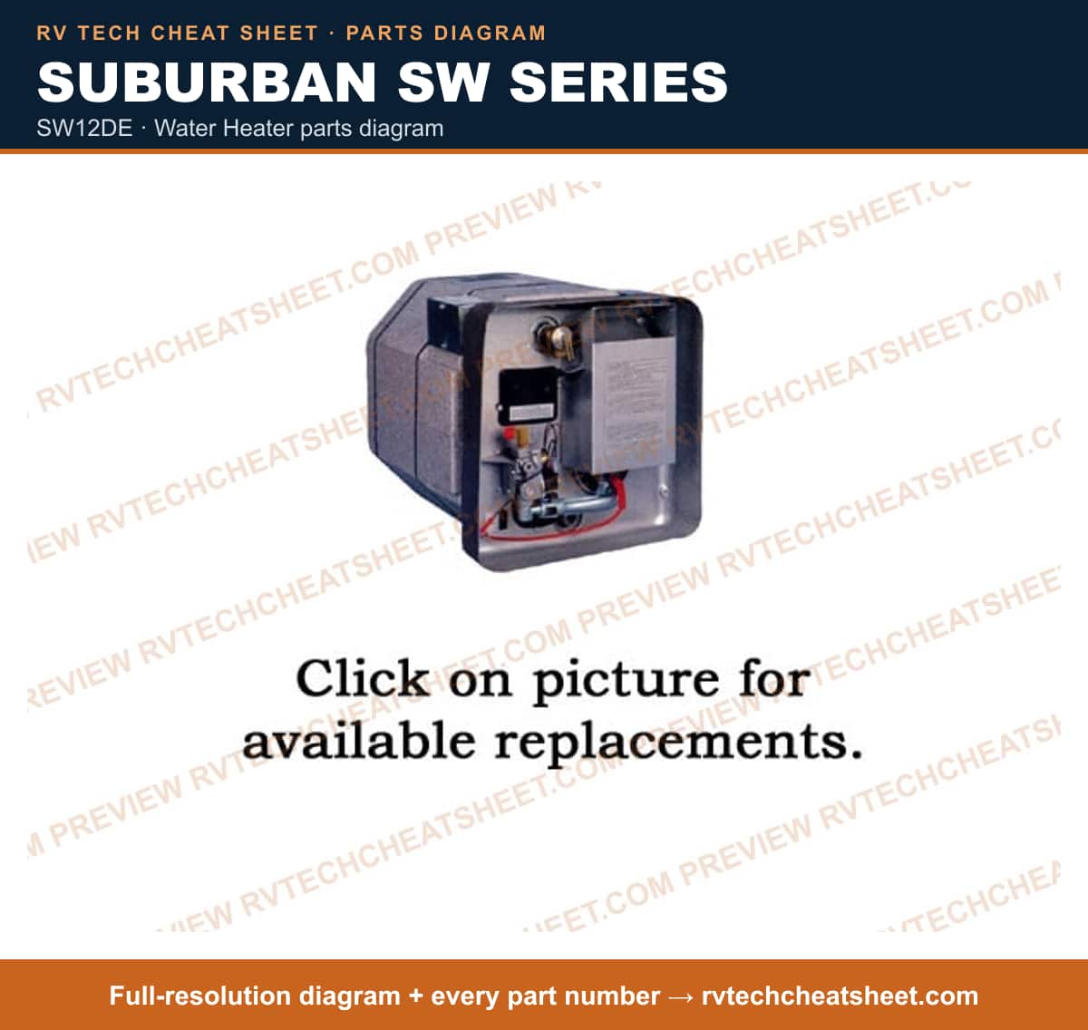 Suburban Sw Series sw12de — exploded parts diagram 2 of 2