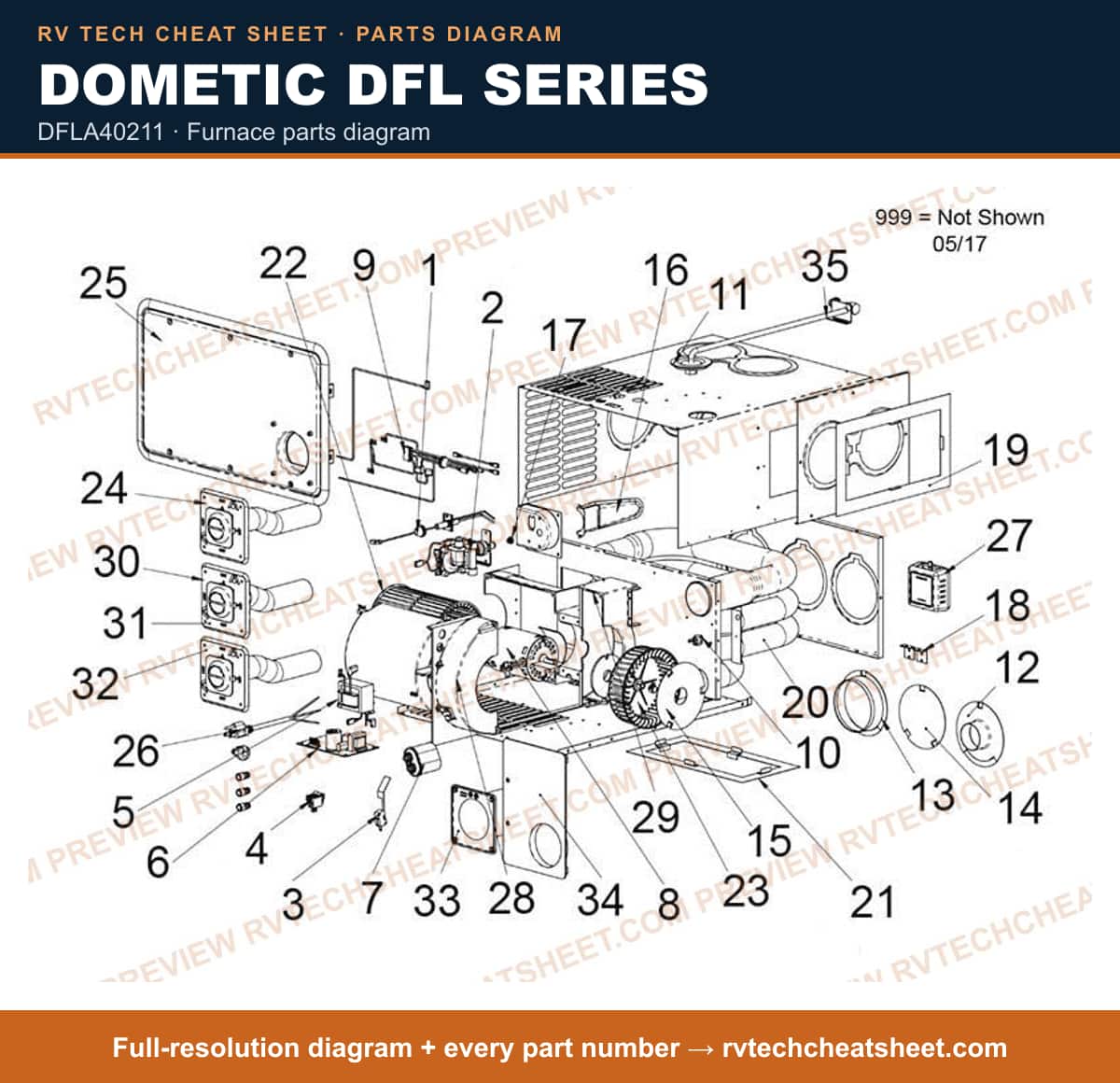 Dometic Dfl Series dfla40211 — exploded parts diagram 3 of 4
