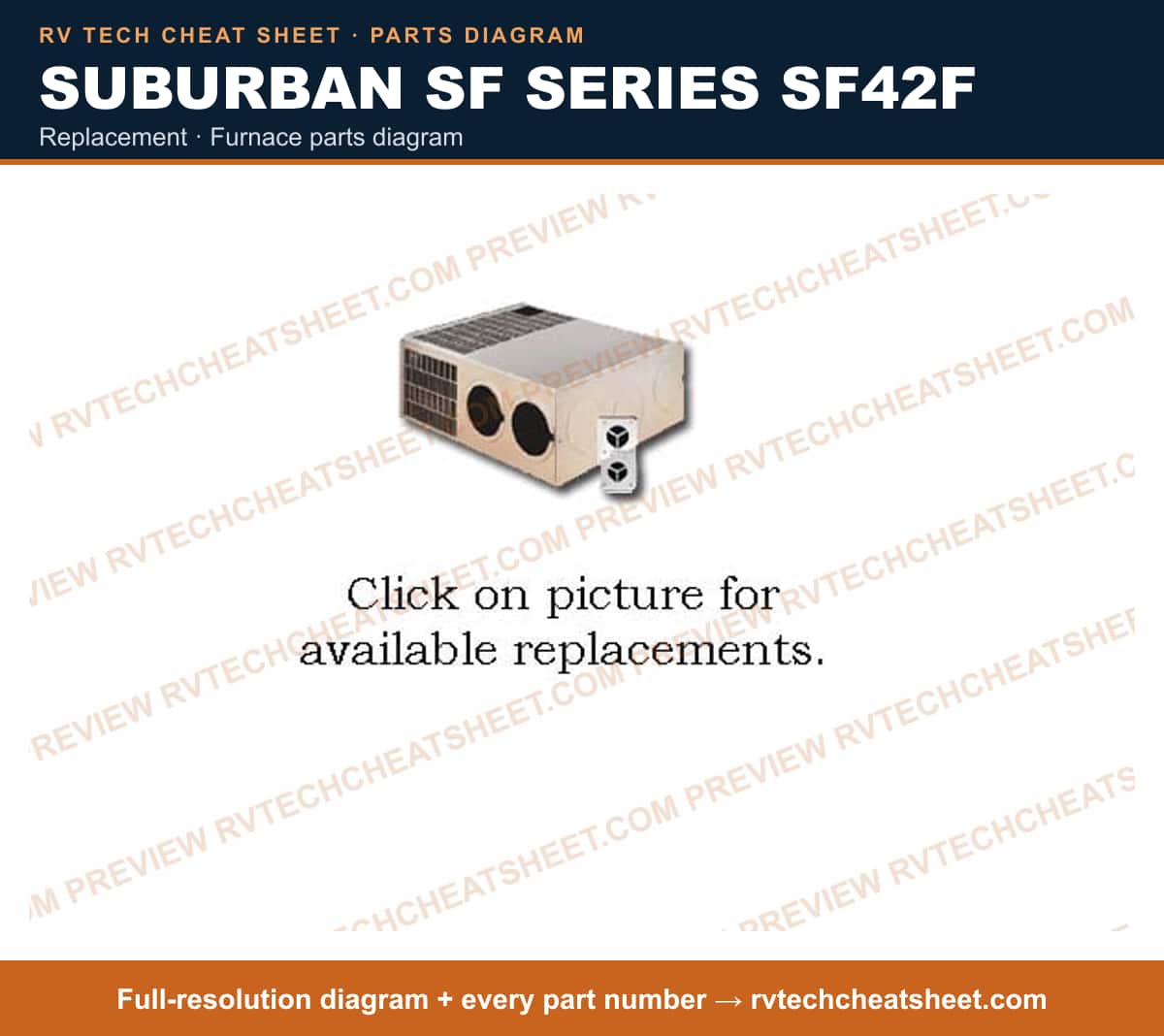 Suburban Sf Series SF42F replacement — exploded parts diagram 2 of 2