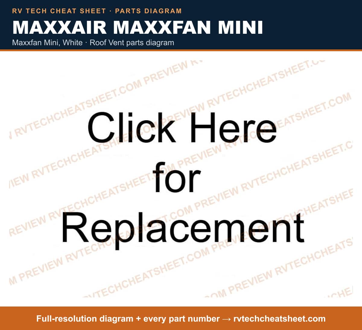 MaxxAir Maxxfan Mini maxxfan mini, white — parts list sheet 3 of 3